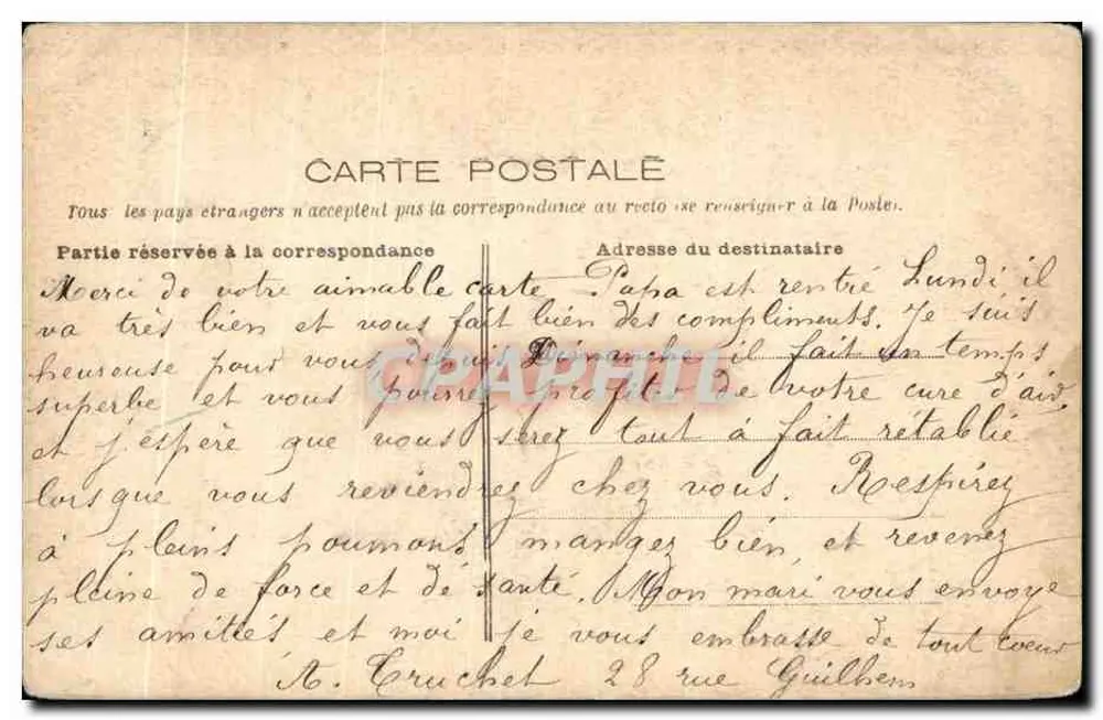 Igreja de São Ambroise — Paris 19e — Editor não identificado, número de série não visível - Verso