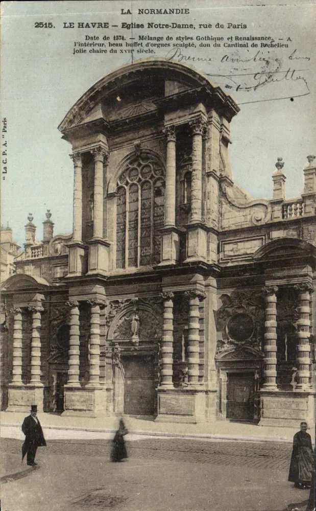 Le Havre — Église Notre-Dame, rue de Paris — Antike Ansichtskarte Paris n°2515 - Vorderseite