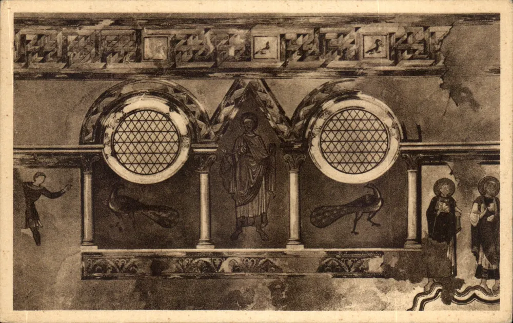 Der Baptistert von Saint John — 12. Jahrhundert-Malerei an der nördlichen Wand — Poitiers - Vorderseite