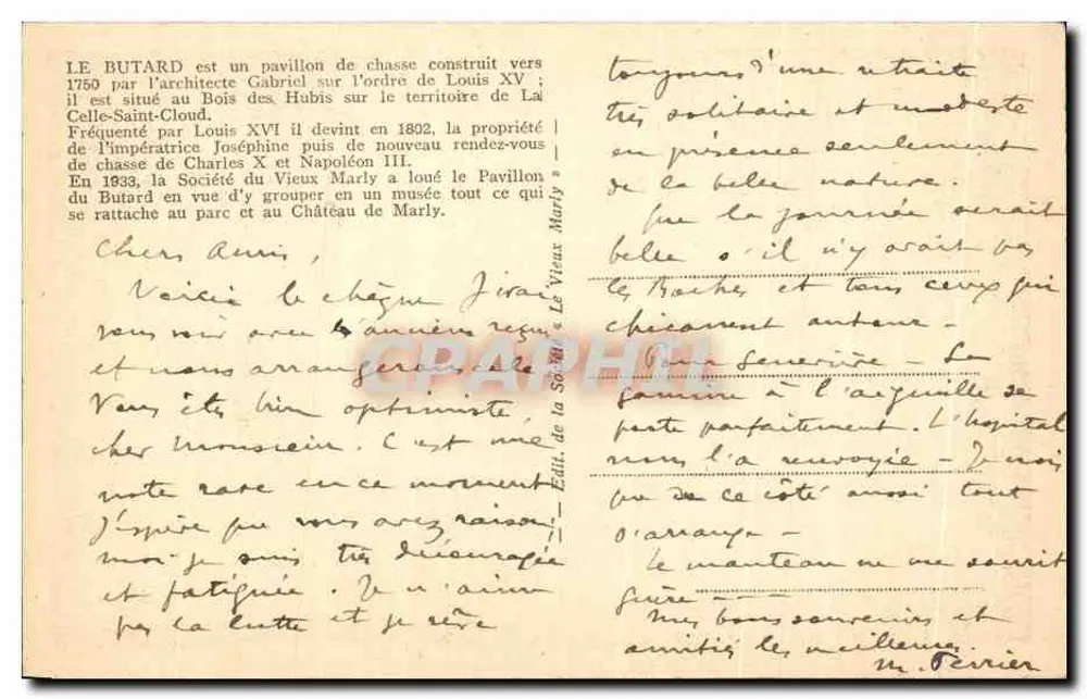 Der Butard-Pavillon — Bois des Hubis — Édit. de la Sône - Rückseite