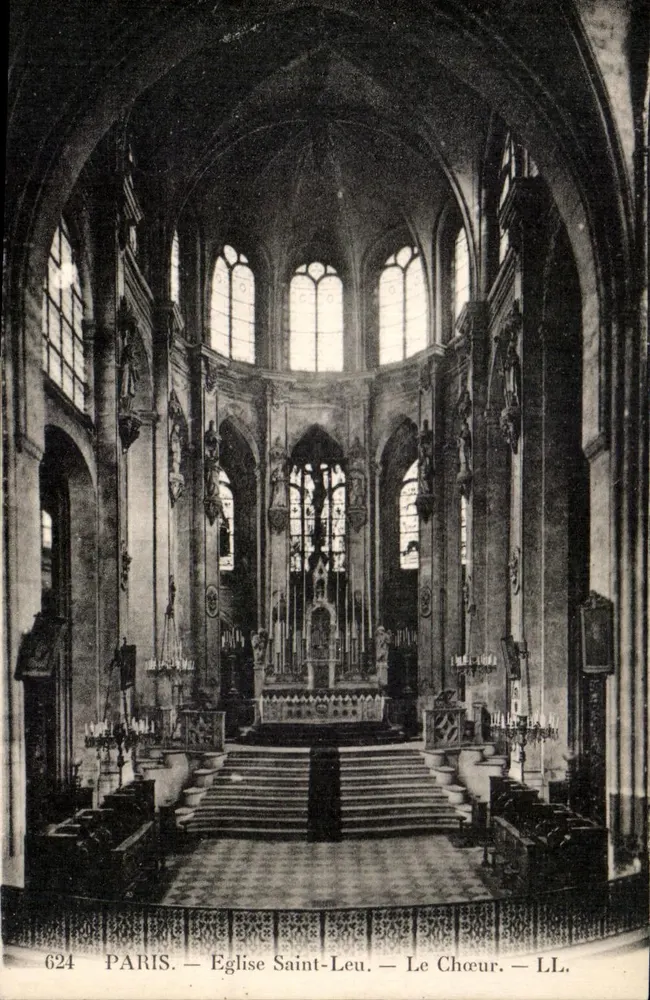 Paris — Igreja de Saint-Leu — O Coro — LL. - Frente