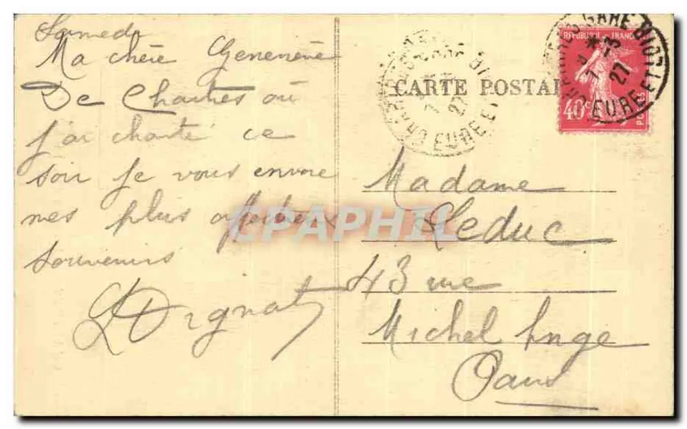 Chartres — O antigo mercado de fiação — Edit. L. Chouvy - Verso