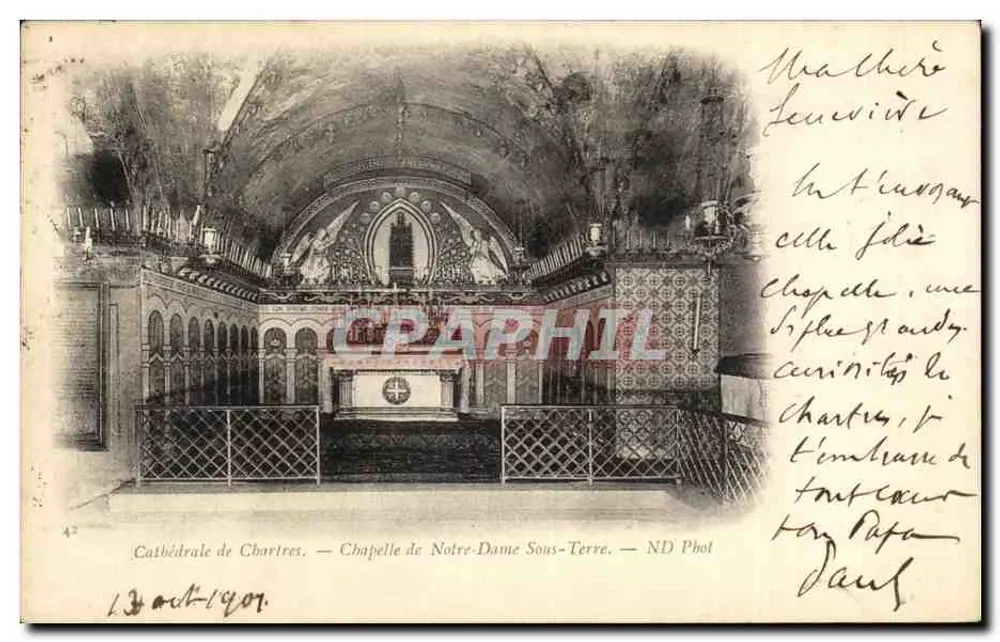 Kathedrale von Chartres — Kapelle Notre-Dame Sous-Terre — ND Phot - Vorderseite