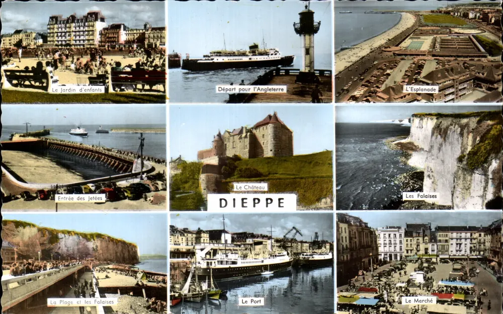 Dieppe — Vista panorâmica — Editor ARAUD, NANTES, n°7 - Frente