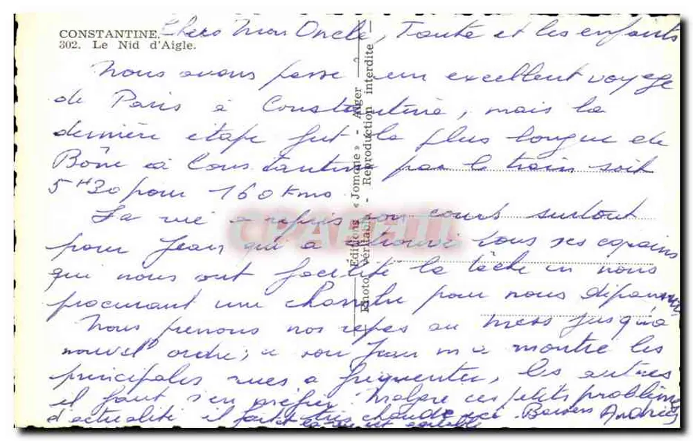 Constantina — O Ninho do Falcão — Edições « Jomane » - Verso