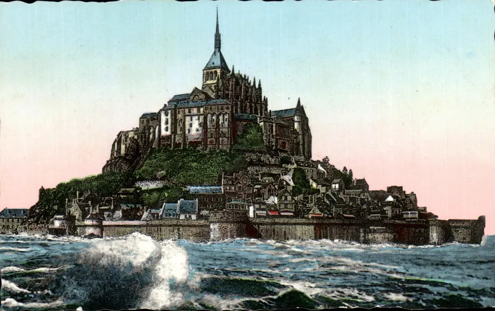 Monte Saint-Michel — à maré alta — Cie des Arts Photographiques, 44, rue Lefèbvre - Paris 15 - Frente