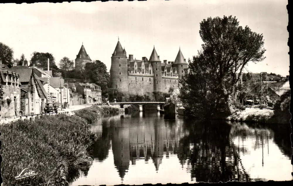 Josselin — O Rio L'Oust e o Castelo — Edit. P. Mesny, 27, avenue du Mail, Rennes - Frente