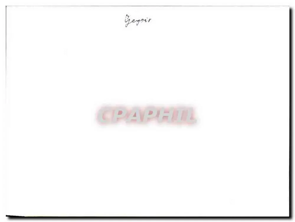 Geyser — Islândia — editor desconhecido, número de série não visível - Verso