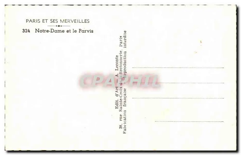 Notre-Dame von Paris — Frontalansicht — Guy - Rückseite