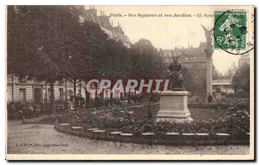 Paris - Seus Squares e Jardins - 52. Square - Frente