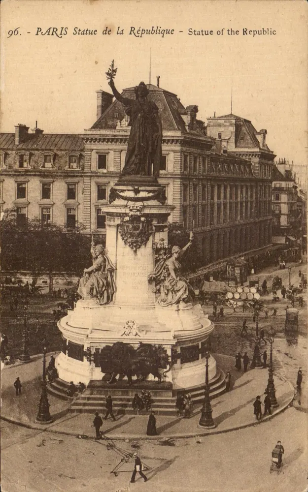 Paris - Statue der Republik - unbekannter Verlag, Nr. 96 - Vorderseite