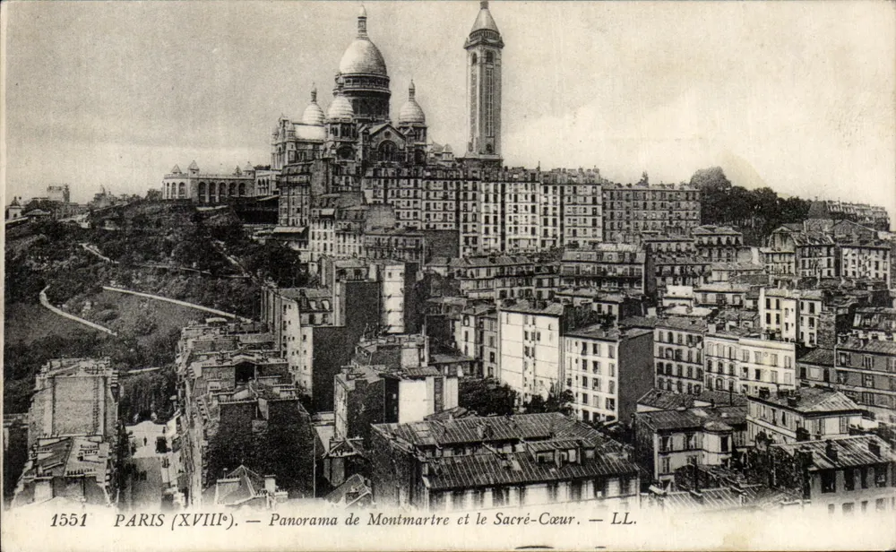 Paris (18.) — Panorama von Montmartre und dem Sacré-Cœur — LL. — 1551 - Vorderseite