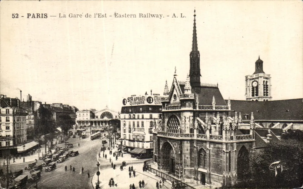 Paris — Die Gare de l'Est — Ostbahn — A. L. - Vorderseite