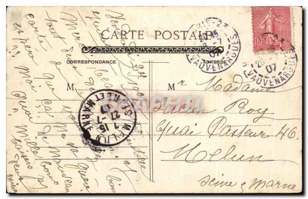 Paris - Igreja de Saint-Leu — editor anônimo, n° de série 152 - Verso