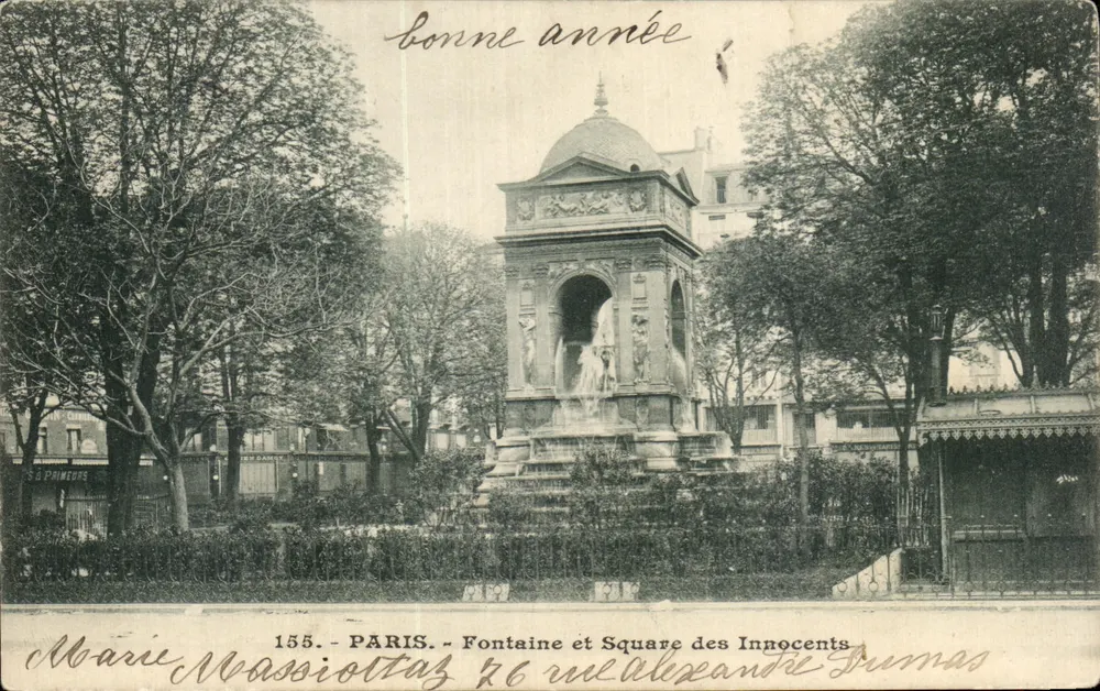 Fontaine und Square des Innocents — Paris — Marie Massiottaz, n°155 - Vorderseite