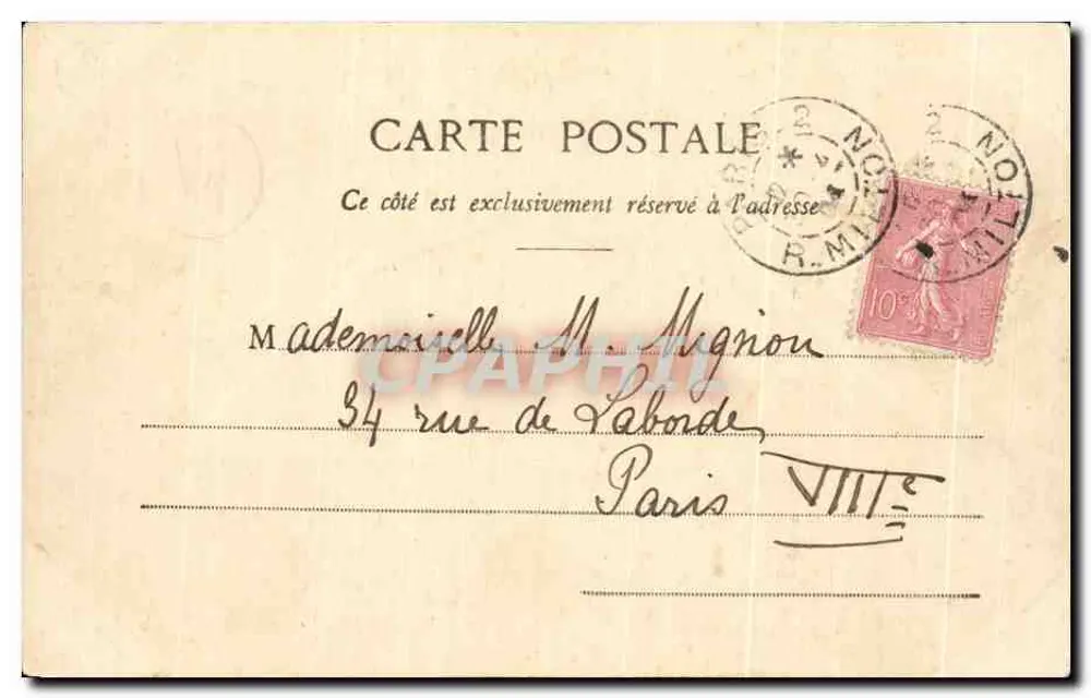 Paris - Rue St-Martin — editor não identificado, n° de série 187 - Verso
