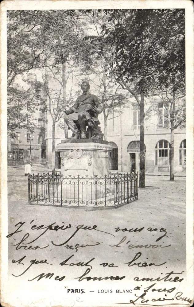 Estátua de Louis Blanc — Paris — editor desconhecido, número de série não visível - Frente