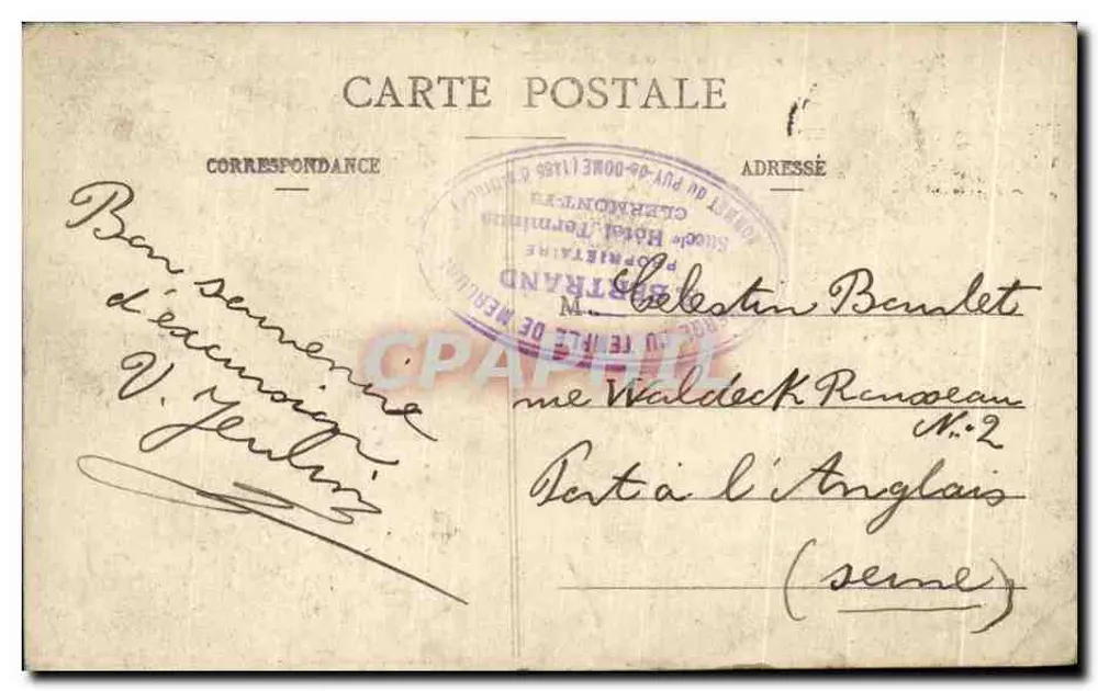 Der Gipfel des Puy-dôme — Die Ruinen und das Observatorium — Bongy, 87, Charmes-Ferrand - Rückseite