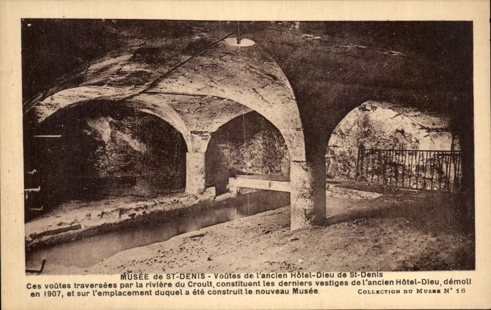 MUSEUM von ST-DENIS — Gewölbe des alten Hôtel-Dieu, Reste unter dem neuen Museum — Sammlung des Museums N° 16 - Vorderseite