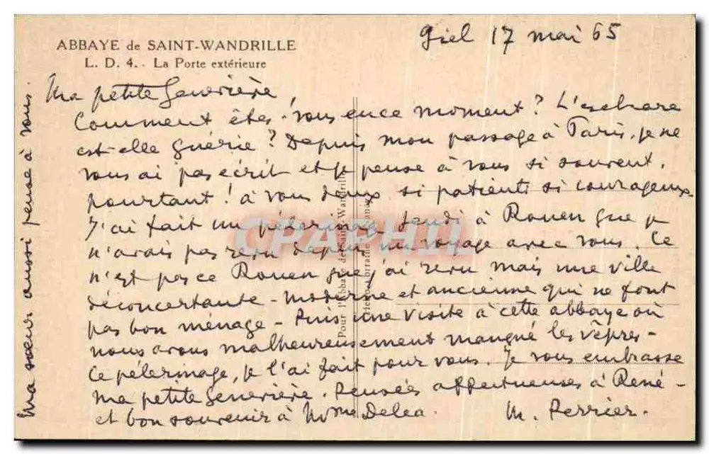 Abtei Saint-Wandrille — Äußere Tür — L.D. 4 — Abtei Saint-Wandrille - Rückseite