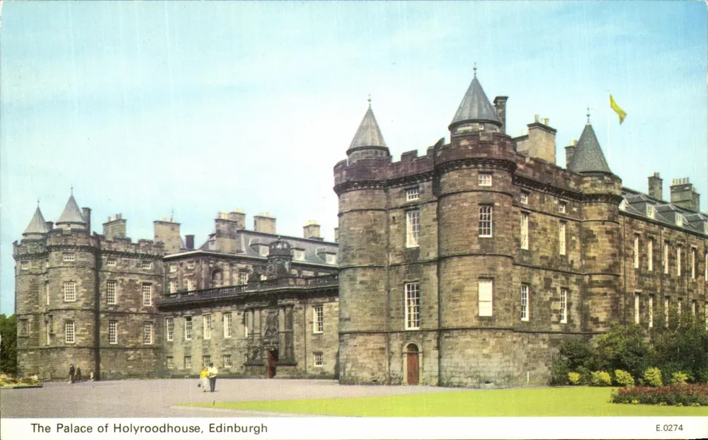 Das Schloss Holyroodhouse, Edinburgh — Verlag Post Dennis Productions, Seriennummer E.0274 - Vorderseite