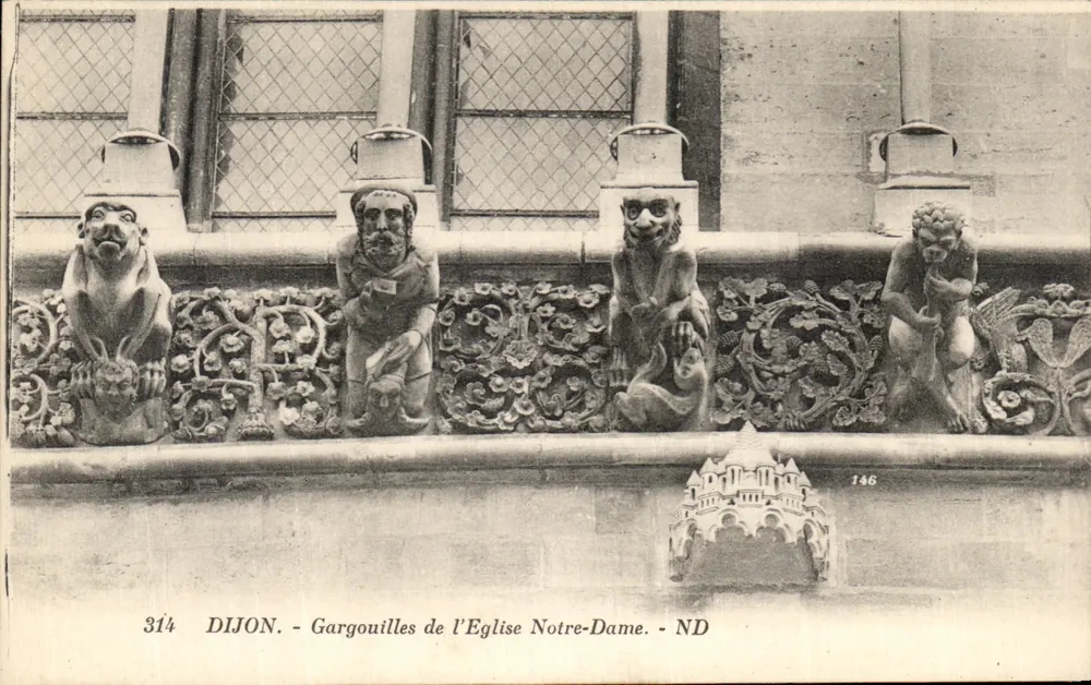 Dijon - Gargoyle der Kirche Notre-Dame - ND - Vorderseite