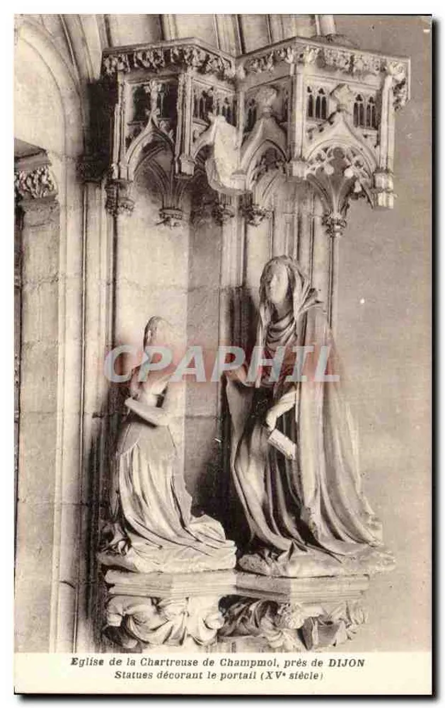 Statuen, die den Portal der Kirche der Kartäuser von Champmol, nahe Dijon — 15. Jahrhundert - Vorderseite