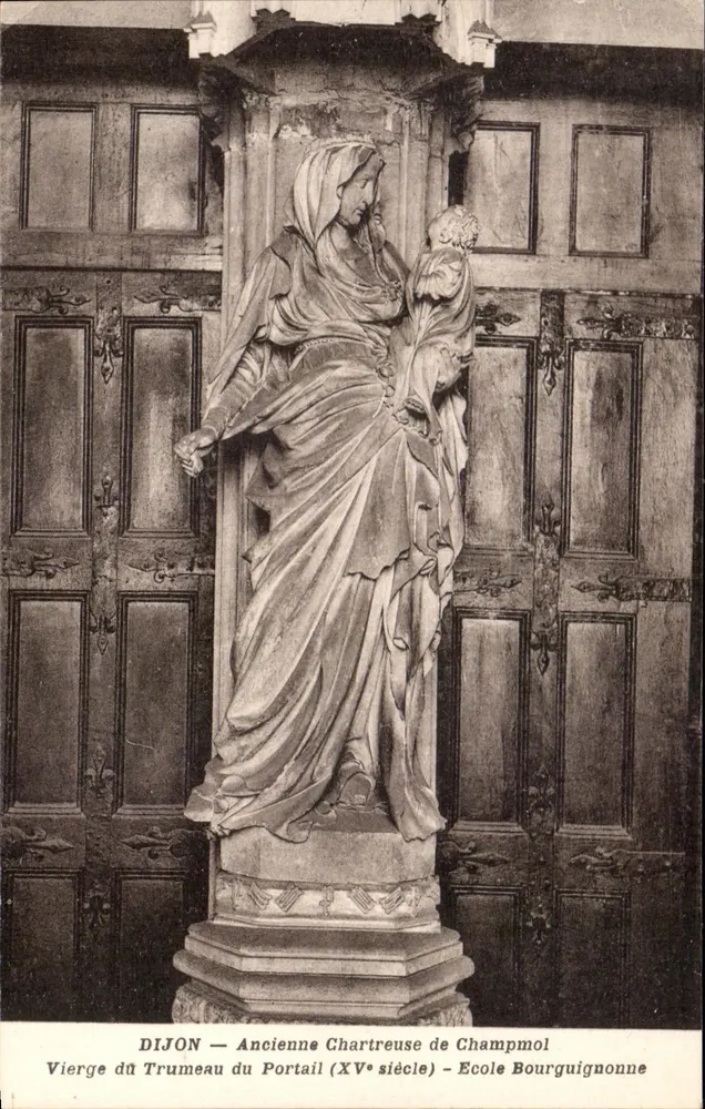 Dijon — Ehemalige Chartreuse von Champmol — Jungfrau des Trumeaus des Portals (15. Jahrhundert) — Burgundische Schule - Vorderseite
