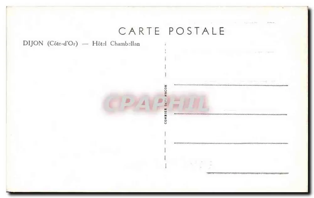 Dijon (Côte-d'Or) — Hotel Chambellan — editor Cim - Verso
