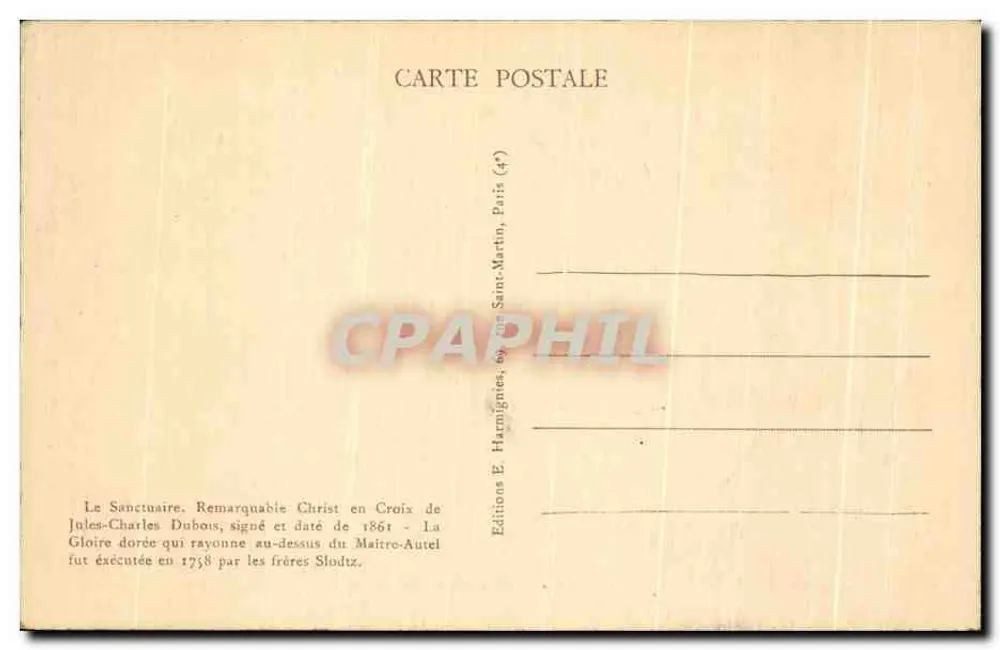 Interior da Igreja de Saint-Merry — Paris — Editor Harmignies, n°3 - Verso