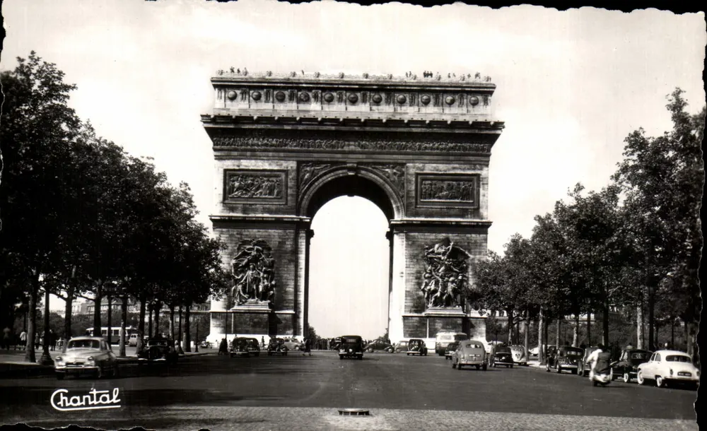 Paris — Arco do Triunfo — Edições Chantal - Frente