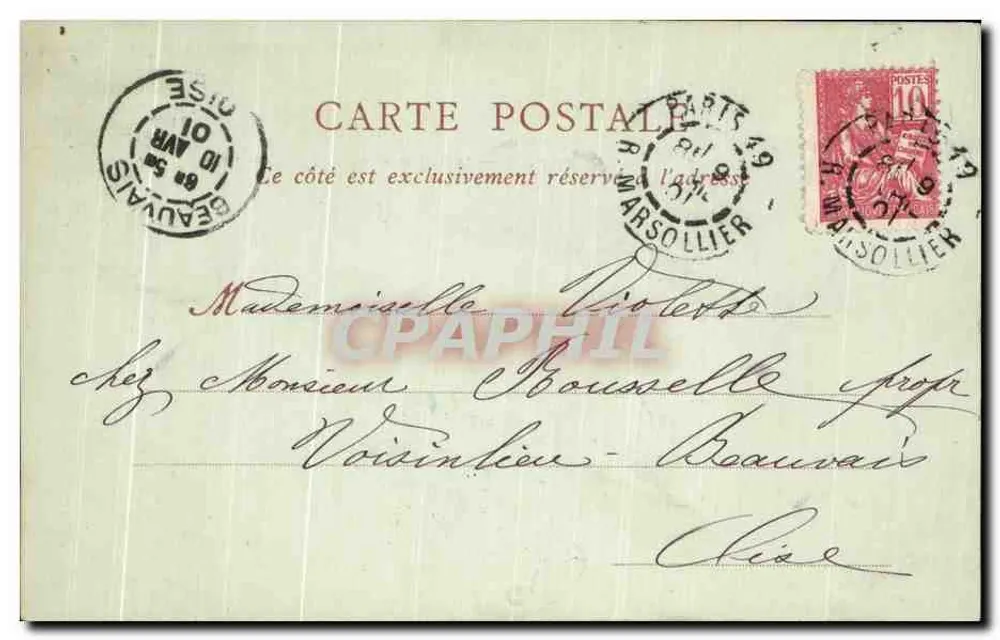 A Ponte da Bolsa — Paris — Editor LE MAIRE - Verso