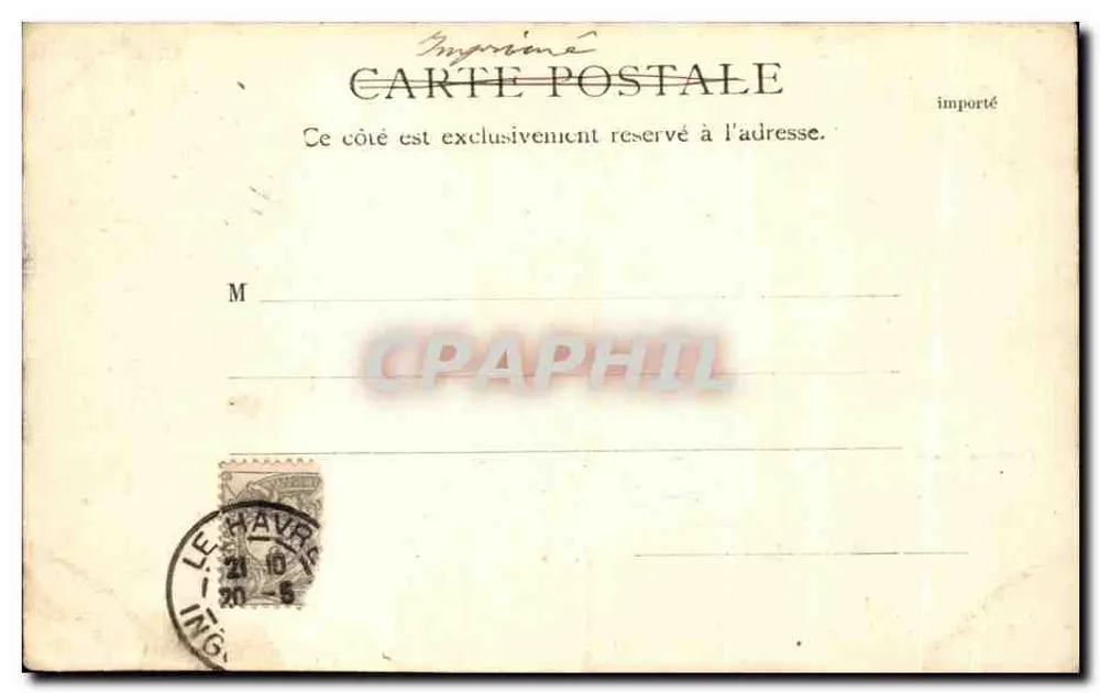 Place du Commerce — Lembrete do Havre — R.&J.D. 10643 gina - Verso