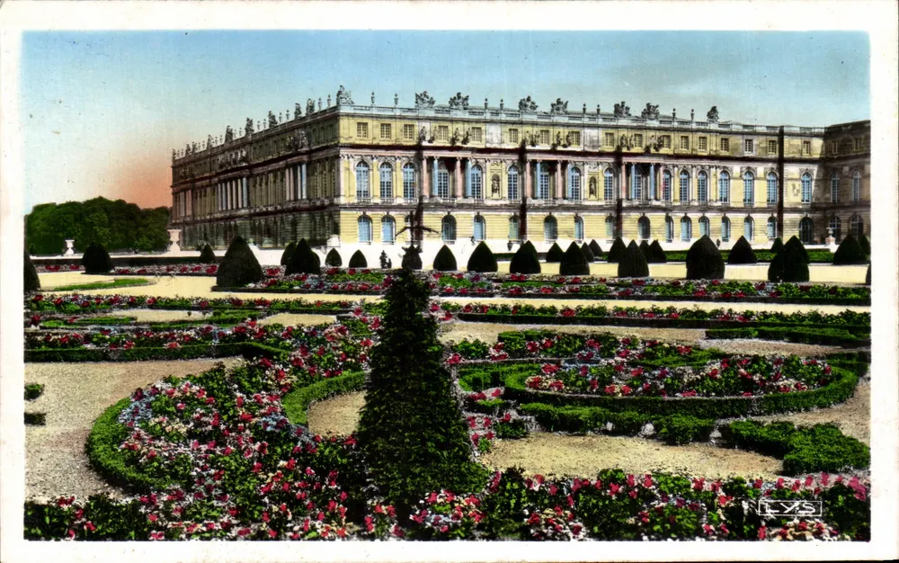 Versailles — Fassade zum Park (Süd) - Die Parterres — Éditions d'Art 'L'YS' - Vorderseite