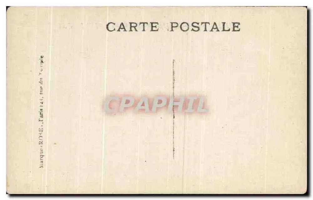 Paris — Inundação de 1910, Avenida d'Antin — Editor: Marque-Rose, Paris - Verso
