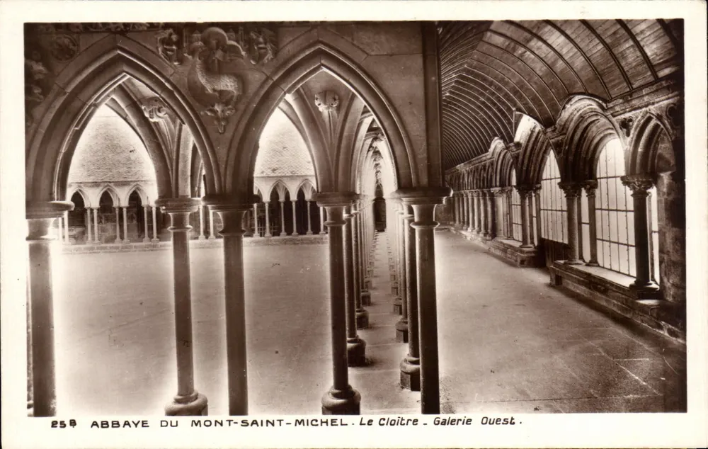 Abtei Mont-Saint-Michel — Der Cloister - Westgalerie — Ausgabe der Historischen Denkmäler - Vorderseite