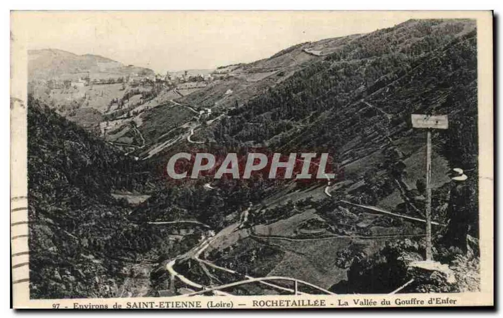 Umgebung von SAINT-ETIENNE (Loire) — ROCHETAILLÉE — Die Schlucht Gouffre d'Enfer - Vorderseite
