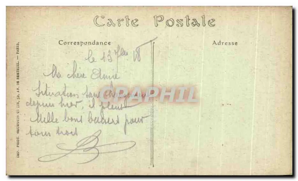 Troyes — Catedral de São Pedro, Fachada oeste — Editor TRO, n° 253 - Verso
