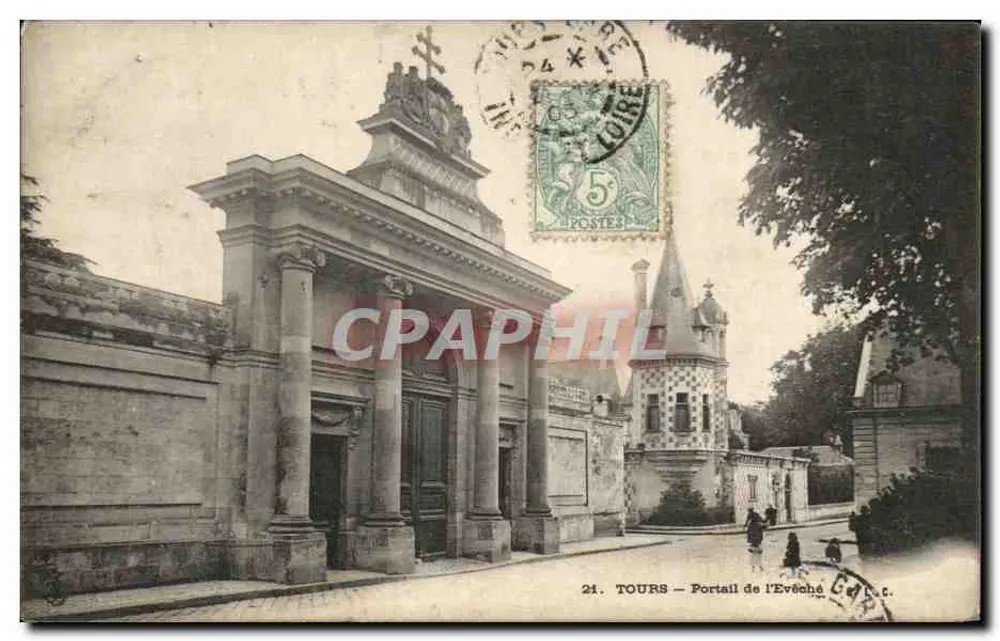Tours — Portal do Bispo — editor C. Leclerc, n°24 - Frente