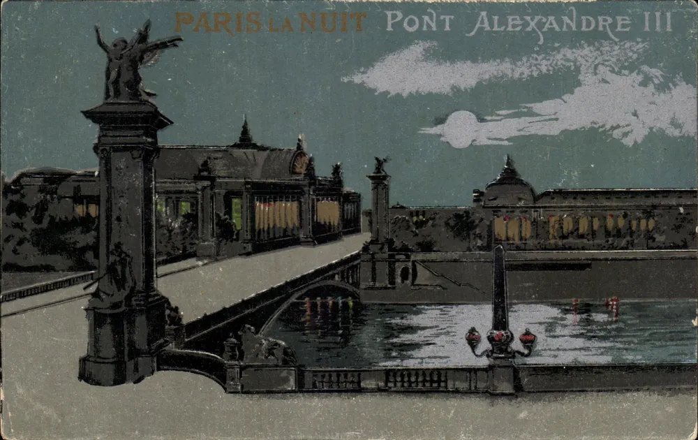 Parijs 's Nachts — Pont Alexandre III — J.C. Paris - Voorkant