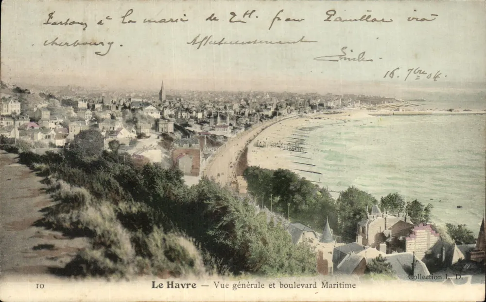 Le Havre — Vista geral e boulevard Maritime — Coleção L. D. - Frente