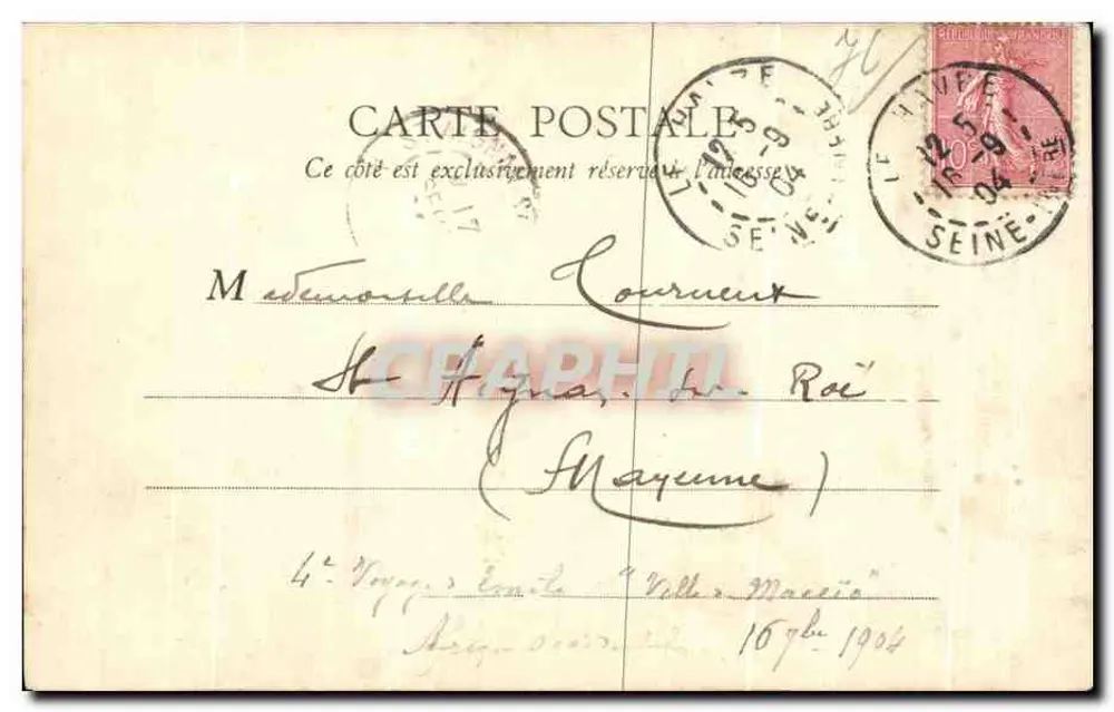 Le Havre — Vista geral e boulevard Maritime — Coleção L. D. - Verso