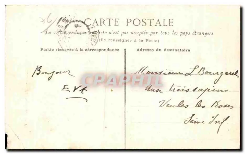 Ste-Adresse - A Igreja. E.J. - Editor E.J. n°99 - Verso