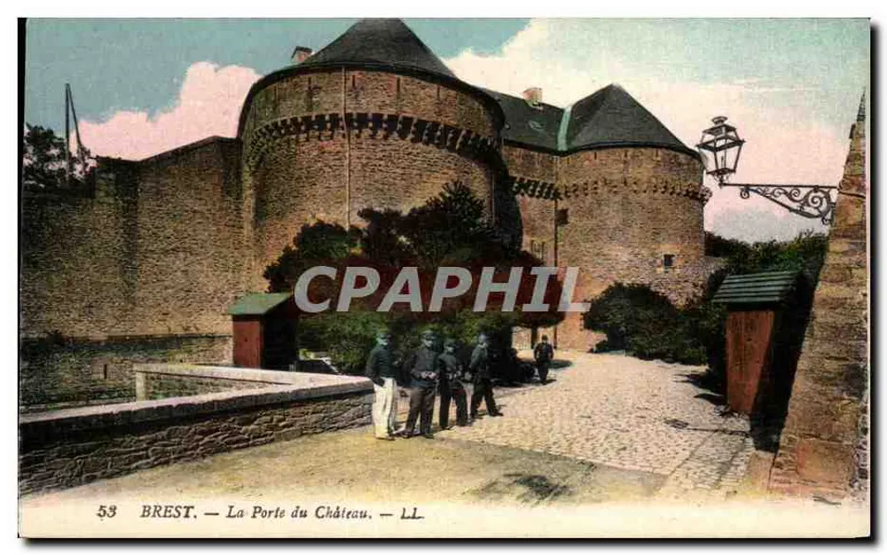 BREST — A Porta do Castelo — LL. — Edição Levy Fils & C° Paris, n° 53 - Frente