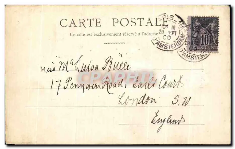 Palácio da Cidade de Paris — Exposição Universal de 1900 — L.H. e C. Paris - Verso