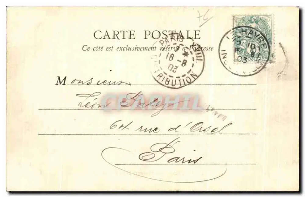 Le Havre — Allgemeiner Blick von der Hève — B.J.C. Paris - Rückseite