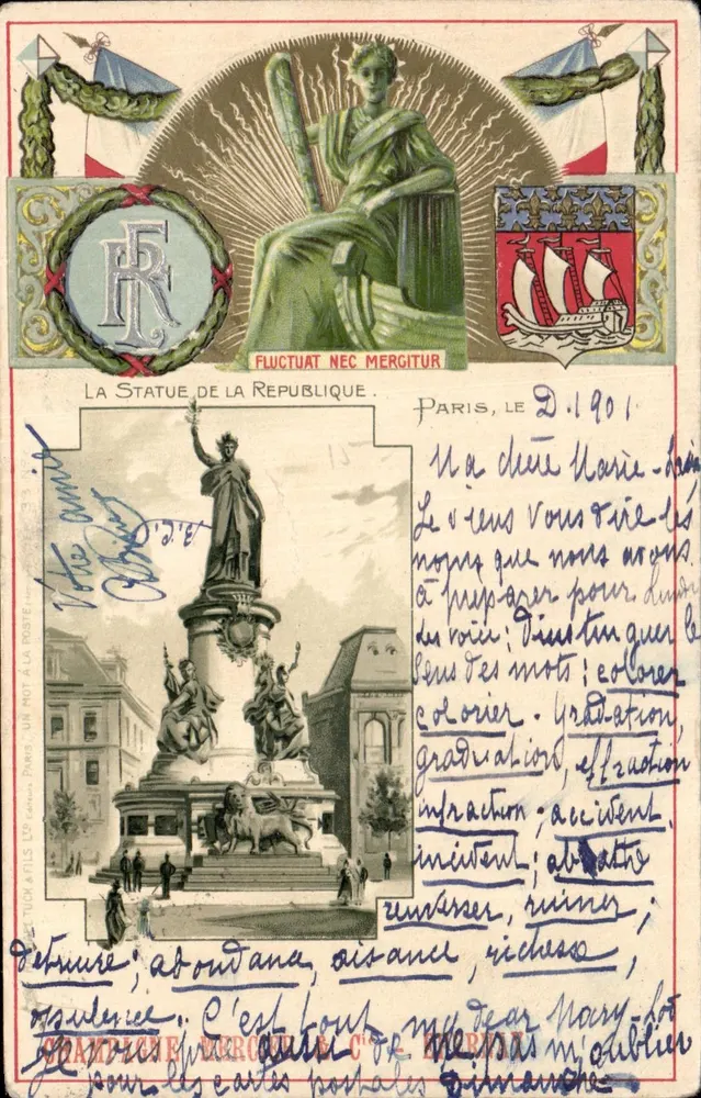Statue der Republik — Denkmal in Paris — Verlag LUCK À L'ÎLE D'OR, n° 153 - Vorderseite