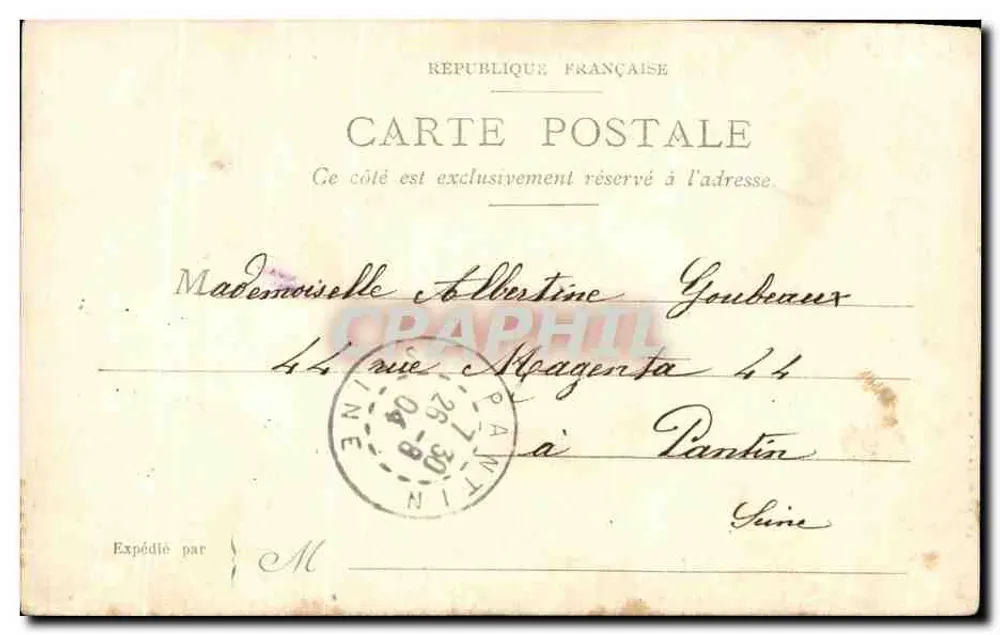 Paris, o Pont du Carrousel — vista animada com soldado e mulher — editor Marquet - Verso