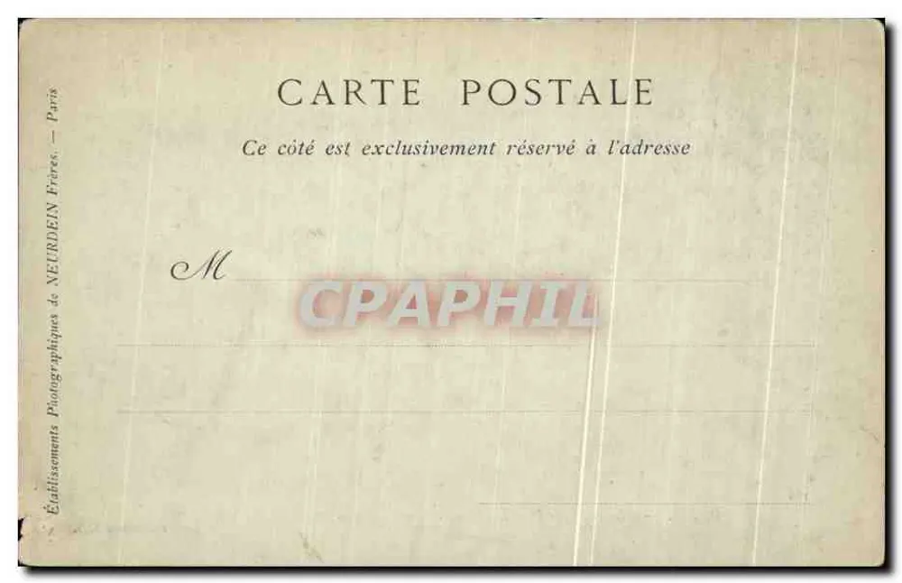 Paris — Cimetière du Père-Lacbaise, le Columbarium — Collections ND. Phot, n° 166 - Rückseite