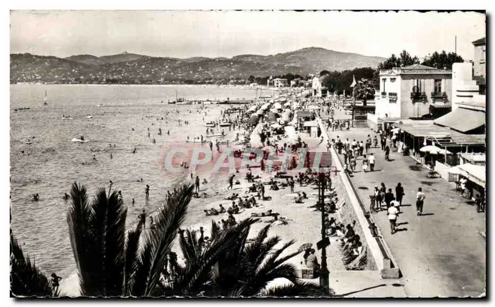 Juan-les-Pins — Die Promenade und die Strand — Verleger nicht sichtbar - Vorderseite